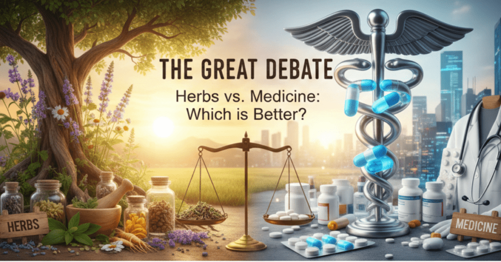 The Great Debate: Herbs vs. Medicine—What Does Science Really Say? 